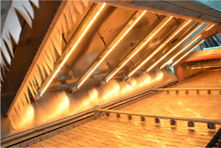 warming IR heater for steam oven